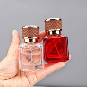 Wholesale High Quality Luxury Clear Square Irregular Design 50ml Glass <b>Empty</b> Customized Spray <b>Perfume</b> <b>Bottle</b> with Box for Women - Product Image 2