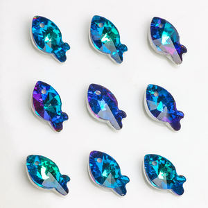 ג'ובי ספינקס כחול רב צורות תליון חרוזי זכוכית לב כוכב ירח טיפת מייפל פרפר חרוזי קריסטל לייצור תכשיטים - Product Image 5