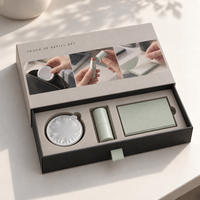 Boîte en papier rigide avec tiroir coulissant de luxe, logo personnalisé, emballage cosmétique, boîte cadeau avec inserts en éponge