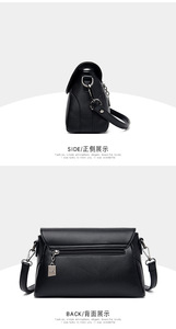 New Fashion Luxury Handbag Contrast PU Leather High Quality Large Capacity Women's Daily Office Shoulder <b>Bag</b> Messenger <b>Bag</b> - Product Image 4