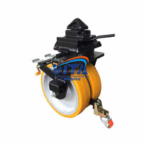 Roue pivotante robuste en acier et polyuréthane de 3 à 5 tonnes pour conteneurs maritimes avec verrouillage par torsion