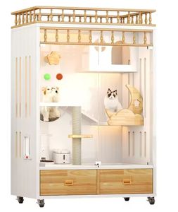 بيع جديد قفص قطة بعجلات حيوان مريح مع سلالم منزل أثاث القط - Product Image 2