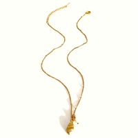 Collares de Acero Inoxidable con Colgantes de Animales Marinos, Conchas, Tortugas Marinas y Perlas, Estilo Simple y Moderno para el Verano 2025, Joyería para Mujer