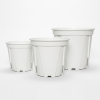 Pots de fleurs modernes et élégants en plastique blanc pour pépinière, jardinières verticales pour la maison, le bureau, avec drainage, pour plantes d'intérieur