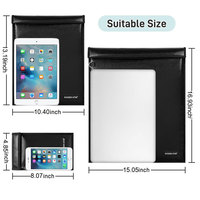 Ordinateur portable tablette téléphone portable brouilleur Cage pochette antivol Anti piratage étui bloqueur ignifuge résistant à l'eau Faraday sac