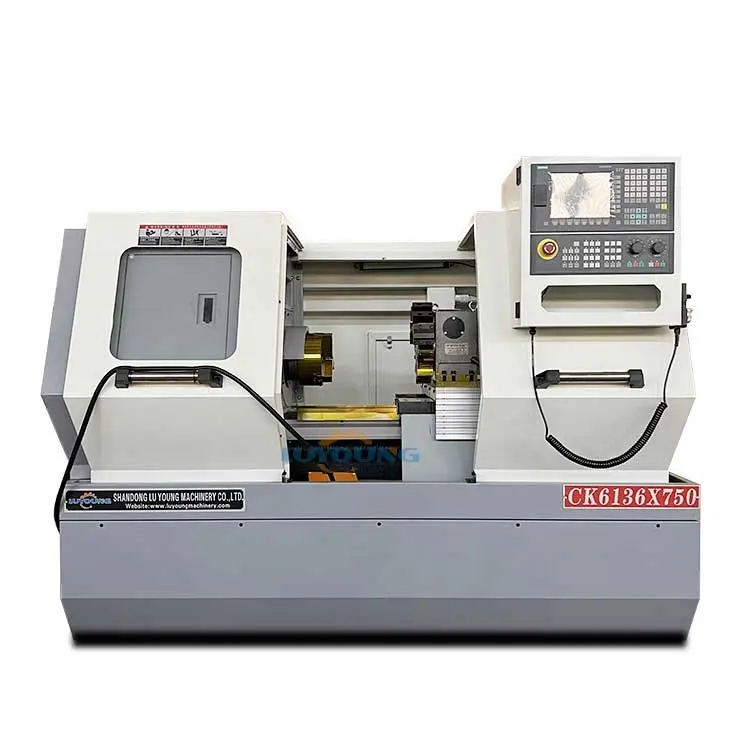 Torretta ad alta precisione per utensili germania Standard automatico CK6136 Fanuc controllo CNC Swiss tornio