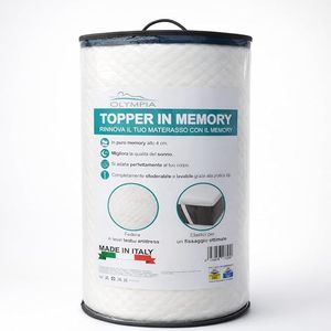 Olympia Memory Foam Topper 190x80x5cm Removable Washable Cover Non Slip Elastics <b>Single</b> Mattress Pad - Product Image 1