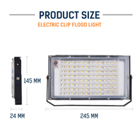 إكسترا سطوع DC12V 100W LED كشاف ضوء التمساح كليب الكاشف السوق الليلي في الهواء الطلق التخييم كشاف ضوء Spotlightings مصباح