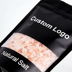 Custom Resealable Stand Up Zipper <b>Bag</b> For Gourmet Sea Salt Smell Proof Small Ziplock Packaging Pouch - Product Image 5