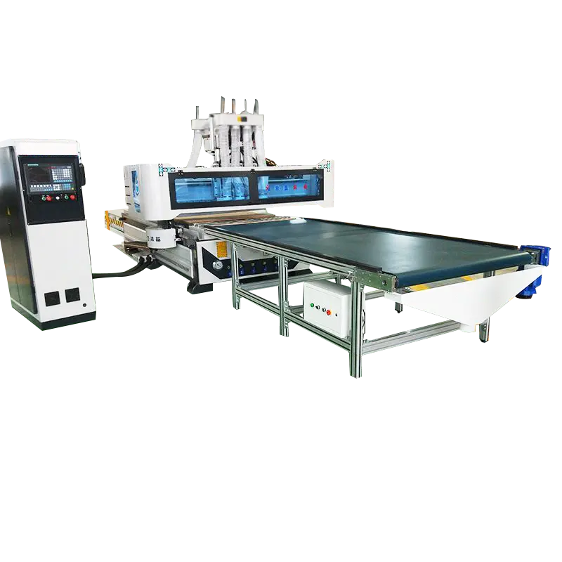 Enrutador ATC CNC para muebles, fabricación de armarios con sistema de carga automática de descarga