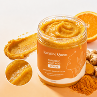 Fabricant de gommages corporels au curcuma personnalisés de 300 ml, 500 ml, 800 ml, parfum personnalisé, gommage exfoliant à la noix de coco, au gingembre, à l'huile d'olive, à l'huile d'argan
