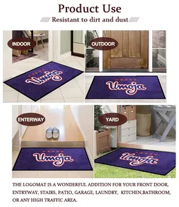 Tappetino per porta personalizzato in Nylon antiscivolo morbido tappeto con Logo stampato personalizzato