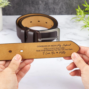 Cinturón de Cuero Genuino Personalizado con Hebilla de Lujo, Impresión Bajo Demanda, Regalos para el Día del Padre, Cinturón de Diseñador para Hombre - Product Image 1