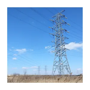 Torre de poste de línea de transmisión de potencia galvanizada en caliente 35kv 69kv 132kv 138kv