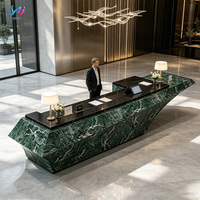 Ensemble de salle à manger moderne et personnalisé, couleur brillante, courbé, durable, écologique, pour la maison et l'hôtel, avec comptoir de réception en fibre de verre