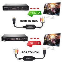 HDMI AV 3RCA CVBs RCA dönüştürücü kablosu Video ses adaptörü destekler NTSC, PC, dizüstü bilgisayar, HDTV, DVD, VHC VCR