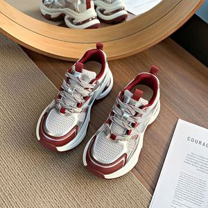 Zapatos Deportivos Cómodos de Verano para Mujer, con Parte Superior de Malla Ligera, PU, Suela Gruesa para Aumentar la Estatura, Zapatos para Correr de Moda y Ocio - Product Image 2