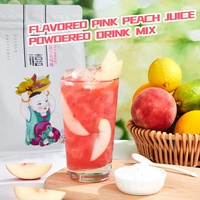 1 kg de poudre instantanée aromatisée à la pêche, boisson solide soluble dans l'eau pour bubble tea et boissons froides ou chaudes
