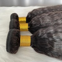 Extensions de cheveux indiens Remy Kinky Straight, double trame machine, ondulations profondes lâches pour un coiffage haut de gamme