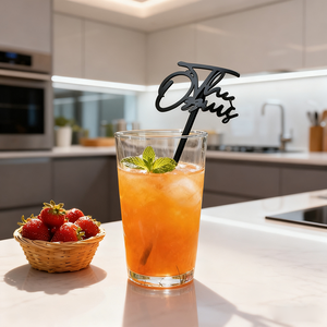 Nuevos Agitadores de Bebidas de Plástico con Diseño Personalizado, Palitos para Fiestas de Boda, Palitos Agitadores Negros con Logotipo Personalizado, Tamaño y Forma Personalizables, para Bar en Casa - Product Image 5