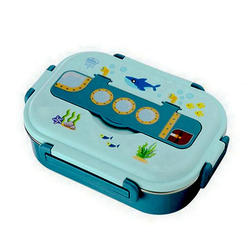 304 Aço Inoxidável Térmico 3 Compartimento Escola Set Food Container Toddler Lunchbox Plain Child Lunch Box Kid