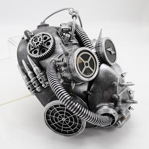 Steampunk Cyberpunk Masque à gaz robot intégral Plaqué or argent Hip-Hop Halloween Dance Parties Costumes d'horreur Matière plastique - Product Image 6