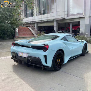 Pour <span class=keywords><strong>Ferrari</strong></span> 488 GTB Kit de carrosserie en Fiber de carbone amélioré araignée Pista Style voiture pare-chocs becquet moteur capot jupe latérale Kit de carrosserie - Product Image 6