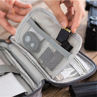 Sac de rangement portable Oxford pour câbles, écouteurs, cordons d'alimentation, batteries externes - Gadget numérique moderne et minimaliste pour voyages d'affaires