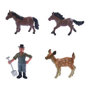 Miniaturas de Resina para Decoración de Jardín, Serie de Granja de Caballitos de Dibujos Animados, Simulación de Animales, Adornos Pequeños para Paisajismo - Product Image 1