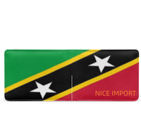 Dompet Kulit Bendera Panama untuk Pria, Dompet Lipat Dua Kapasitas Ekstra dengan Jendela ID, Dompet Tipis dengan Banyak Slot Kartu