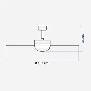 Ventilador de Techo MISTRAL 3052 de 132 cm, Color Blanco, Estilo Moderno, Control Remoto, Motor de CC para Uso en el Hogar y Hoteles, Instalación en Caja, España - Product Image 3