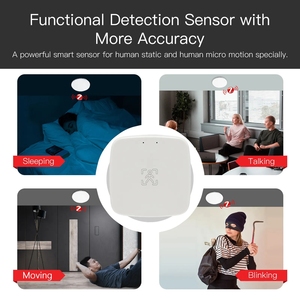 Contrôleur <span class=keywords><strong>de</strong></span> température intelligent pour vanne (TRV) 24G ZigBee3.0, <span class=keywords><strong>détecteur</strong></span> <span class=keywords><strong>de</strong></span> mouvement statique à micro-ondes MmWave, montage mural ou au plafond, IP20 - Product Image 4