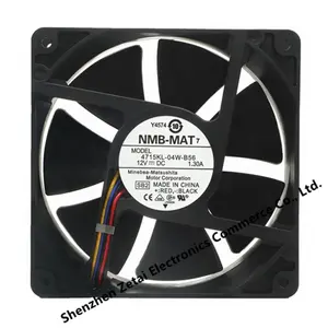 NMBMAT 12038 4715KL-04W-B56 12V 1.3A 12volt 120mm dc fan PWM 4PIN 120x120x38mm axial flow brushless cooling fan 12CM