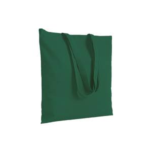 Bolsa de Compras de Algodón Resistente, Color Verde Esmeralda, Cuadrada, Casual, Promocional, con Técnica de Costura - Product Image 1