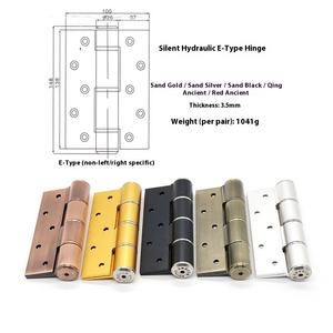 Charnière hydraulique silencieuse de type E en aluminium au design moderne amortissement de porte invisible charnière tampon à fermeture automatique - Product Image 1