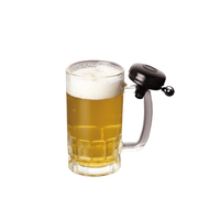 8 Mugs à bière personnalisés, avec anneau Transparent, épais