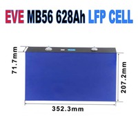 Boîte de batterie LiFePO4 DIY EEL 48V MB56 628Ah avec BMS JK V19 300A + écran 4,3 pouces + disjoncteur 300A certifié CE/TUV et fusible 315A ESS
