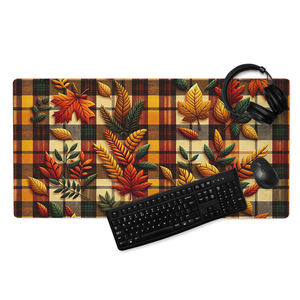 Alfombrilla de Ratón Grande y Extendida para Oficina, Diseño de Hojas de Arce Verdes, Personalizable, para Juegos - Product Image 3