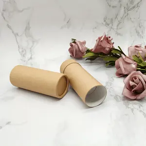 Tùy chỉnh sinh thái thân thiện rỗng compostable Kraft lon <span class=keywords><strong>container</strong></span> đẩy lên ống giấy cho Khử Mùi 2 oz 3 oz 80g 50ml gói - Product Image 1