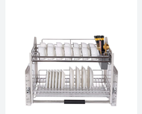 Tunuosen Étagère de Rangement Moderne Extensible en Acier Inoxydable Écologique Multi-Fonction à 2 Niveaux pour Épices et Légumes, Garantie 3 Ans