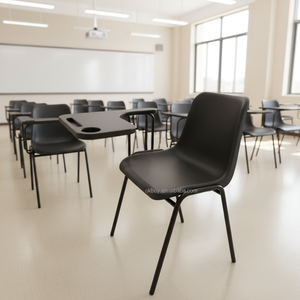 Silla de Entrenamiento Apilable Moderna para Estudiantes, con Mesa de Escritura, Asiento Ergonómico de Plástico PP, Patas de Tubo de Acero, para Aula Escolar, Venta al Por Mayor - Product Image 6