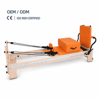 Reformer Pilates commercial en érable à rail complet fluide portable réglable pour studio domicile et entraînement corporel