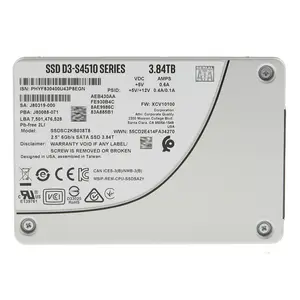 D3-S4510 S4510 SSDSC2KB038T801 3.84TB SATA 6Gb/s 2.5" 3D2 TLC AES 256-bit Enterprise Internal Solid State Drive SSD