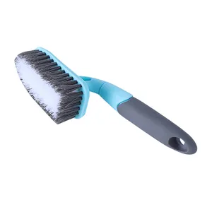 Rubber Coated Long Handle Ceramic Tile Brush Floor Cleaning Sweeping Brush Hard Bristled Cleaning Brush For Toilets