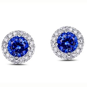 Juego de Anillos de Boda de Plata de Ley 925 al por Mayor, Chapado en Oro Rosa, con Zafiro Azul, Juego de Anillos de Zafiro - Product Image 6