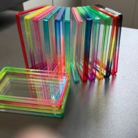 Plaque de protection arrière en TPU à paillettes dégradées 35pt pour cartes gradées, avec plaque acrylique transparente pour cartes PSA