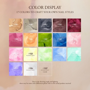 GULAURI Gel per Unghie Effetto Marmo Liquido, Pittura Artistica Fai da Te, <span class=keywords><strong>Smalto</strong></span> Glitterato ad Asciugatura all'Aria, Gel Effetto Rosa in Fiore - Product Image 6