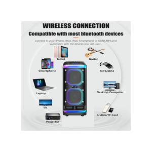 Chuyên Nghiệp 100W Hệ Thống Âm Thanh Loa Âm Thanh Kép 6/8/10/12 Inch Với Đèn Đầy Màu Sắc Hot Bán Mẫu Miễn Phí - Product Image 5