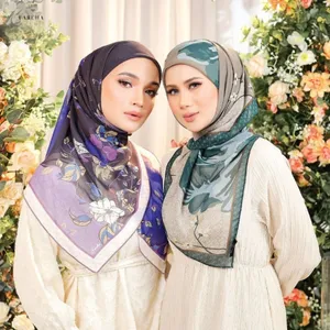 Малазийский жоржет Нижняя шапка tudung dubai borong medina Шелковый квадратный шарф хиджаб шаль 2024 хлопок