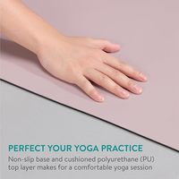 Tapete de Ejercicio de Caucho Natural PU, Tapete de Yoga Duradero para Gimnasio en Casa, Tapete de Yoga Semicircular